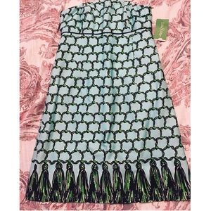 NWT Lilly Pulitzer strapless dress. Retired print.